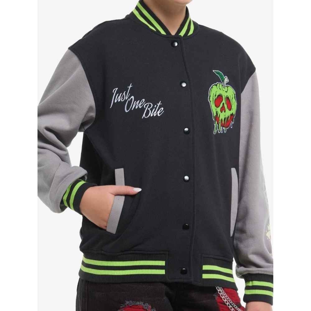NEW Disney Snow White Evil‎ Queen Poison Apple Varsity Jacket Unisex Large